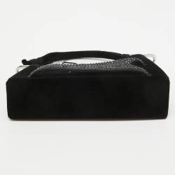 Maison Margiela Black Velvet Micro Embellished Snatched Hobo