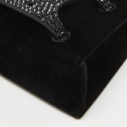 Maison Margiela Black Velvet Micro Embellished Snatched Hobo