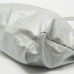Pre Owned Maison Martin Margiela Silver Leather Shoulder Bag