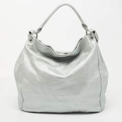 Pre Owned Maison Martin Margiela Silver Leather Shoulder Bag