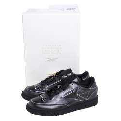 Pre Owned Maison Margiela x Reebok Dark Grey Leather Project 0 Low Top Sneaker Size 36
