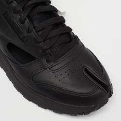 Maison Martin Margiela X Reebok Black Leather Tabi High Top Sneakers Size 39