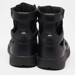 Maison Martin Margiela X Reebok Black Leather Tabi High Top Sneakers Size 39