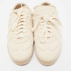 Pre Owned Maison Martin Margiela Cream Canvas Replica Espadrille Sneakers Size 39