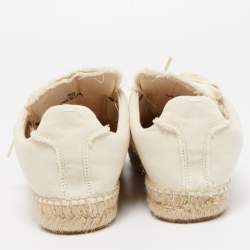 Pre Owned Maison Martin Margiela Cream Canvas Replica Espadrille Sneakers Size 39