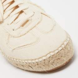 Pre Owned Maison Martin Margiela Cream Canvas Replica Espadrille Sneakers Size 39