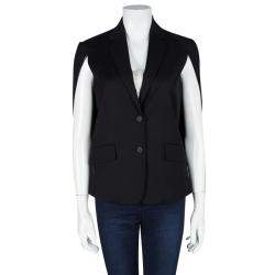 Pre Owned Maison Martin Margiela Black Cape Style Blazer M