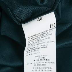 Pre Owned Maison Martin Margiela Green Jersey Silk Fringed Shirt M