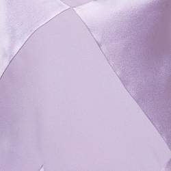 Pre Owned Maison Martin Margiela Purple Satin Sleeveless Bodysuit Top M