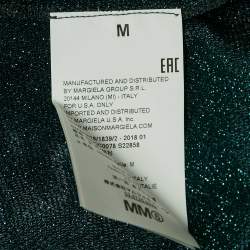 Pre Owned Maison Martin Margiela Blue Lurex Knit T-Shirt M