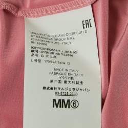  Maison Martin Margiela Pink Sequin Embellished Jersey T-Shirt L