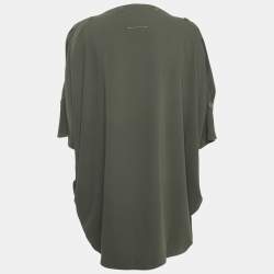 Pre Owned Maison Martin Margiela Olive Green Chiffon Short Dress S
