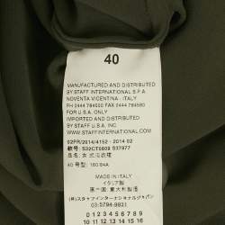 Pre Owned Maison Martin Margiela Olive Green Chiffon Short Dress S