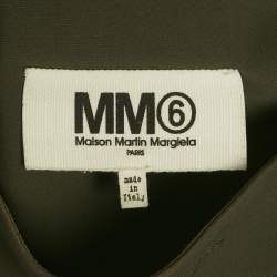 Pre Owned Maison Martin Margiela Olive Green Chiffon Short Dress S