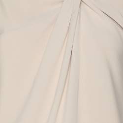 Maison Martin Margiela Beige Crepe Silk Knot Detail Top M
