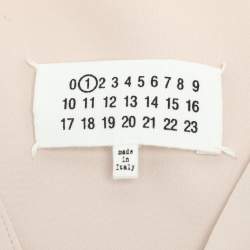Maison Martin Margiela Beige Crepe Silk Knot Detail Top M