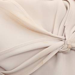 Maison Martin Margiela Beige Crepe Silk Knot Detail Top M
