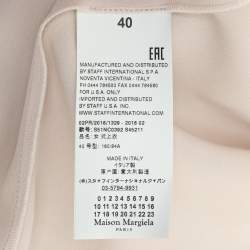 Maison Martin Margiela Beige Crepe Silk Knot Detail Top M