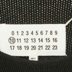 Pre Owned Maison Martin Margiela Black Wool Knit Crew Neck Sweatshirt L
