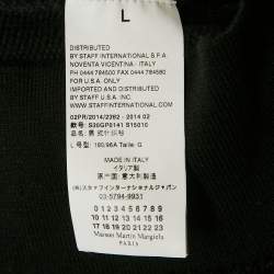 Pre Owned Maison Martin Margiela Black Wool Knit Crew Neck Sweatshirt L