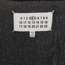 Pre Owned Maison Martin Margiela Black Silk Pleated Pencil Skirt M
