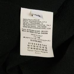 Pre Owned Maison Martin Margiela Black Silk Pleated Pencil Skirt M