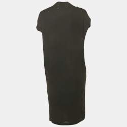 Pre Owned Maison Martin Margiela Black Crepe V-Neck Short Dress M