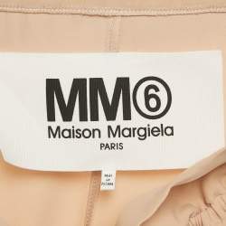 Pre Owned Maison Martin Margiela Beige Crepe Oversized Short Dress L
