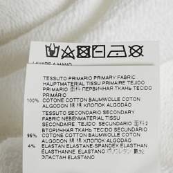 Pre Owned Maison Martin Margiela White Number Print Cotton Hooded Sweatshirt XS