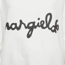 Pre Owned تي شيرت ميزون مارتن مارجيلًا أبيض جيرسي إم إم 6 صغير