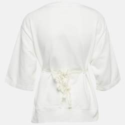 Pre Owned تي شيرت ميزون مارتن مارجيلًا أبيض جيرسي إم إم 6 صغير