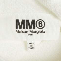 Pre Owned تي شيرت ميزون مارتن مارجيلًا أبيض جيرسي إم إم 6 صغير