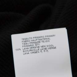 Pre Owned MM6 Maison Margiela Black Ribbed  Knit Turtle Neck High Low Sweater Dress M