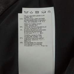 Pre Owned Maison Martin Margiela Black Leather Zip Detail Jacket L