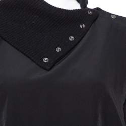 Pre Owned MM6 Maison Martin Margiela Black Mock Neck Sleeveless Top S