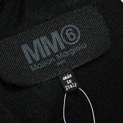 Pre Owned Maison Martin Margiela Black Cotton Knit Asymmetric Hem T-Shirt Dress S