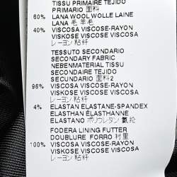 Pre Owned Maison Martin Margiela MM6 Black Wool Lapel Tie Detail Oversized Blazer L