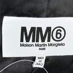 Pre Owned Maison Martin Margiela MM6 Black Wool Lapel Tie Detail Oversized Blazer L