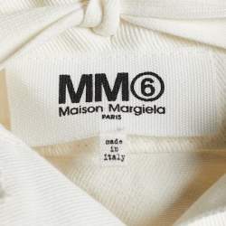 Pre Owned Maison Margiela MM6 White Denim Deconstructed Jacket M