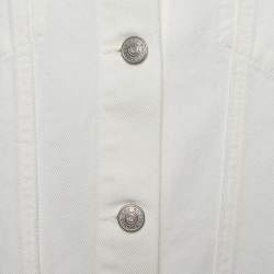 Pre Owned Maison Margiela MM6 White Denim Deconstructed Jacket M
