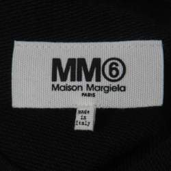 Pre Owned Maison Martin Margiela Black Cotton Fringed Sweatshirt M