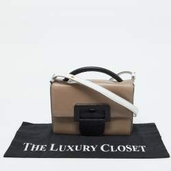 Pre Owned Maison Martin Margiela Tri Color Leather Top Handle Bag