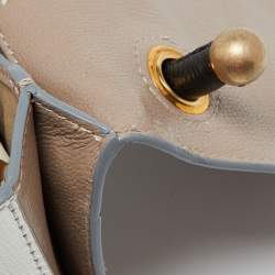 Pre Owned Maison Martin Margiela Tri Color Leather Top Handle Bag