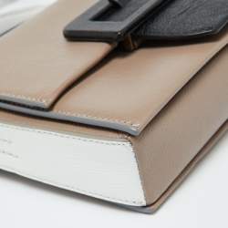 Pre Owned Maison Martin Margiela Tri Color Leather Top Handle Bag