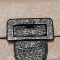 Pre Owned Maison Martin Margiela Tri Color Leather Top Handle Bag