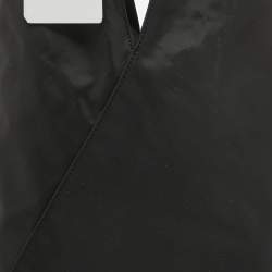 Pre Owned Maison Martin Margiela Black Nylon and Leather Foldable Japanese Tote