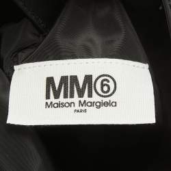 Pre Owned Maison Martin Margiela Black Nylon and Leather Foldable Japanese Tote
