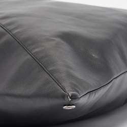 Pre Owned MM6 Maison Martin Margiela Black Leather Triangle Tote