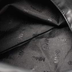 Pre Owned MM6 Maison Martin Margiela Black Leather Triangle Tote