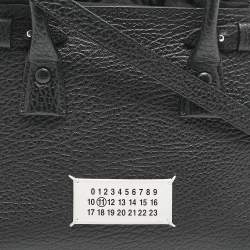 Maison Martin Margiela Black Leather 5AC Drawstring Top Handle Bag